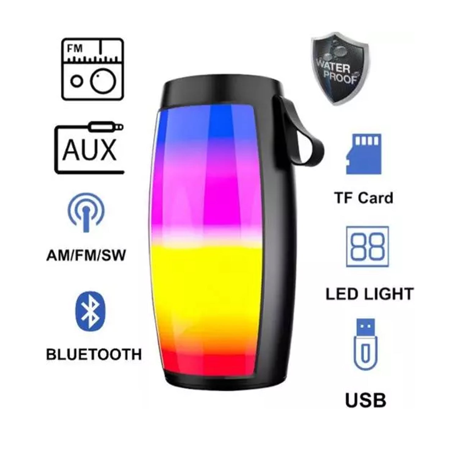 6063 Wireless Bluetooth Speaker Disco light Speaker For Traveling , Party , Home & Office Use Best Speaker DeoDap 6063 Wireless Bluetooth Speaker Disco light Speaker For Traveling , Party , Home & Office Use Best Speaker DeoDap